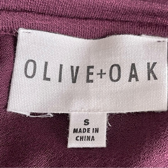 Olive + Oak Boxy Oversized Flare Sleeve Top Purple Women’s Size S - Picture 7 of 8